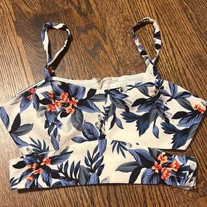 Summery floral tropical Crop top